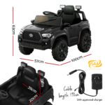 Kids Electric Ride On Car Toyota Tacoma Off Road Jeep Toy Cars Remote 12V Black - Image 2