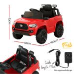 Kids Electric Ride On Car Toyota Tacoma Off Road Jeep Toy Cars Remote 12V Red - Image 2