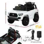 Kids Electric Ride On Car Toyota Tacoma Off Road Jeep Toy Cars Remote 12V Whte - Image 2