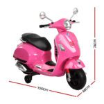 Kids Electric Ride On Car Motorcycle Motorbike Vespa Licensed GTS Pink - Image 2