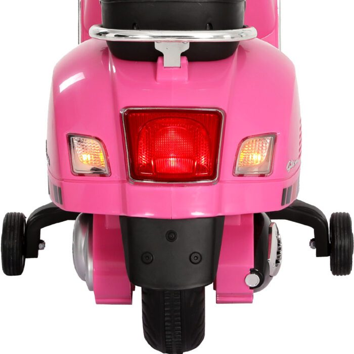 Kids Electric Ride On Car Motorcycle Motorbike Vespa Licensed GTS Pink - Image 4