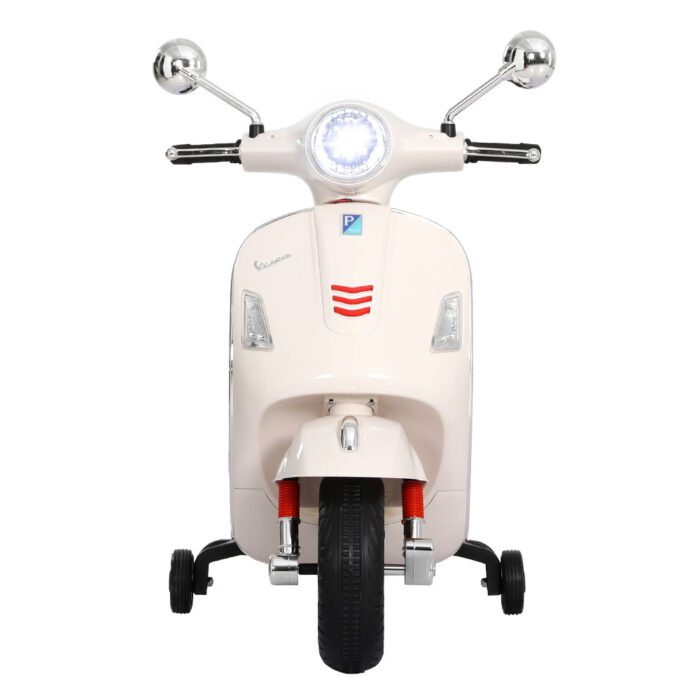 Kids Electric Ride On Car Motorcycle Motorbike Vespa Licensed GTS White - Image 3