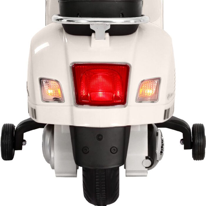 Kids Electric Ride On Car Motorcycle Motorbike Vespa Licensed GTS White - Image 4