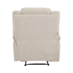 Oikiture Recliner Chair Padded Lounge With Side Pocket Polyester Beige - Image 5