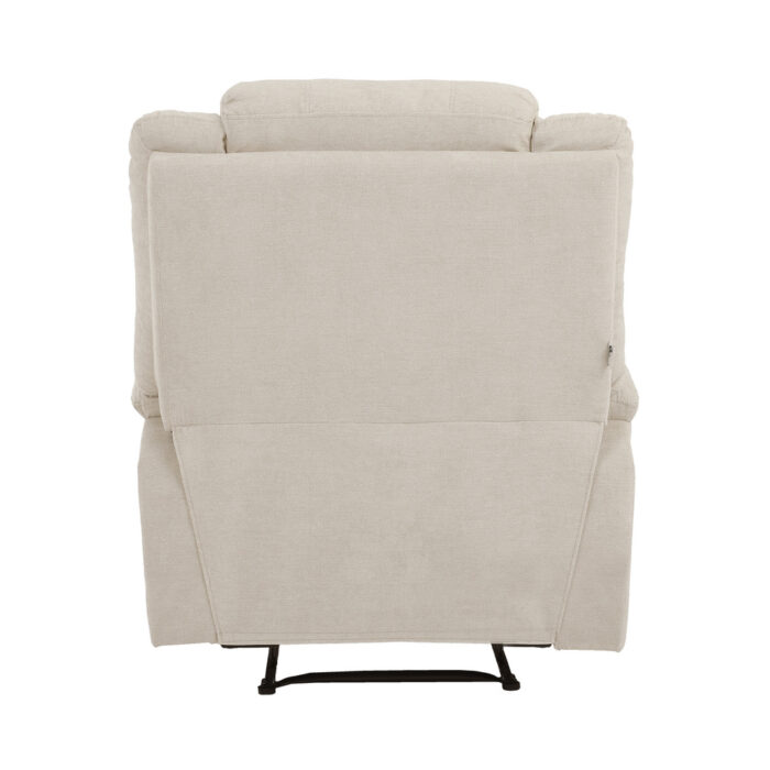Oikiture Recliner Chair Padded Lounge With Side Pocket Polyester Beige - Image 5