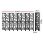 Artiss 8 Panel Room Divider Screen 325x170cm Clover Black - Image 2
