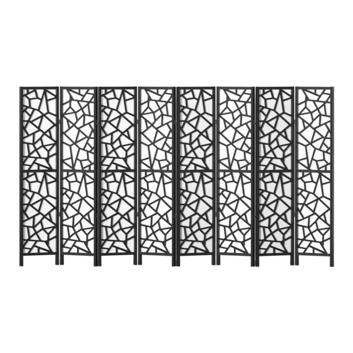 Artiss 8 Panel Room Divider Screen 325x170cm Clover Black - Image 3