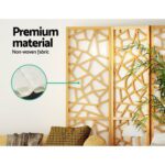 Artiss 8 Panel Room Divider Screen 325x170cm Clover Natural - Image 6