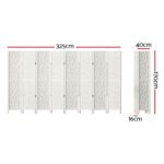 Artiss 8 Panel Room Divider Screen 325x170cm Clover White - Image 2