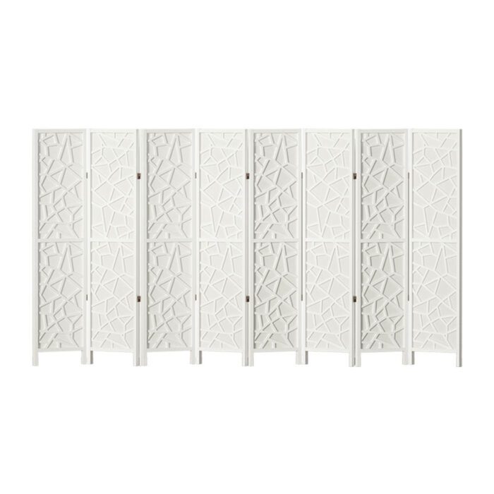 Artiss 8 Panel Room Divider Screen 325x170cm Clover White - Image 3