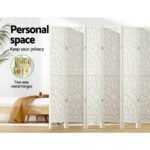 Artiss 8 Panel Room Divider Screen 325x170cm Clover White - Image 4