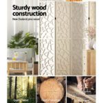Artiss 8 Panel Room Divider Screen 325x170cm Clover White - Image 5