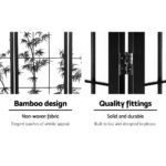 Artiss 8 Panel Room Divider Screen 348x179cm Bamboo Black White - Image 3