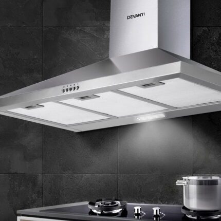 Devanti 900mm Range Hood 90cm Rangehood Stainless Steel