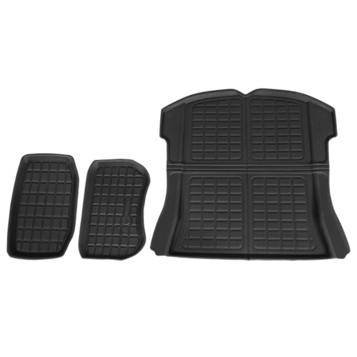 3PCS Car Rear Front Cargo Trunk Toolbox Luggage Rubber Mats for Tesla Model 3 2021-2022 - Image 3