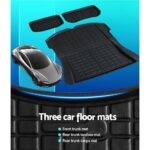 3PCS Car Rear Front Cargo Trunk Toolbox Luggage Rubber Mats for Tesla Model 3 2021-2022 - Image 4