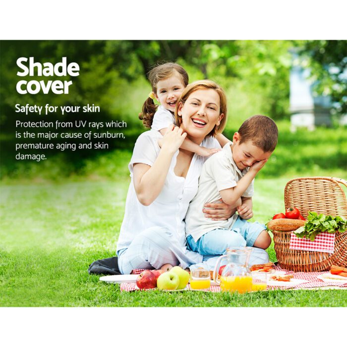 Instahut Shade Sail 6x8m Rectangle 185GSM 95% Sand Shade Cloth - Image 6