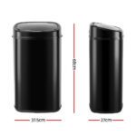 Devanti 58L Motion Sensor Bin Rubbish Automatic Black - Image 2