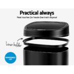 Devanti 58L Motion Sensor Bin Rubbish Automatic Black - Image 5