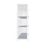 Oikiture Display Cabinet 3 Tiers Clear Door White - Image 5