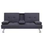 Artiss Sofa Bed 175CM Dark Grey Fabric