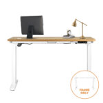 Oikiture Standing Desk Frame Adjustable Motorised White - Image 3