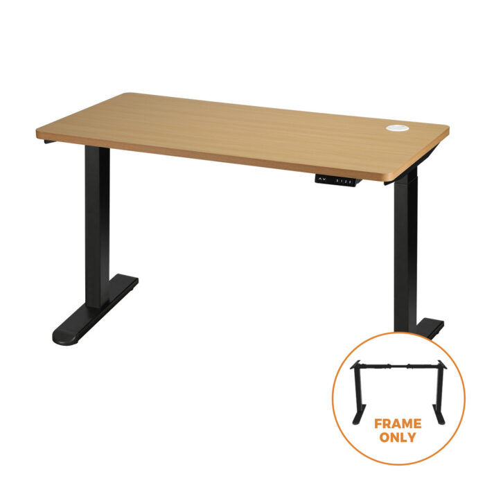 Oikiture Standing Desk Frame Adjustable Dual Motor Black - Image 6