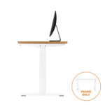 Oikiture Standing Desk Frame Adjustable Dual Motor White - Image 2