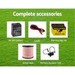 Giantz Fence Energiser 8KM Solar Powered Electric 400M Poly Tape Insulator - Image 6