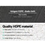 Instahut 50% Shade Cloth 3.66x10m Shadecloth Wide Heavy Duty White - Image 5