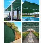 Instahut 90% Shade Cloth 3.66x10m Shadecloth Sail Heavy Duty Green - Image 4