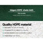 Instahut 90% Shade Cloth 3.66x10m Shadecloth Sail Heavy Duty Green - Image 5