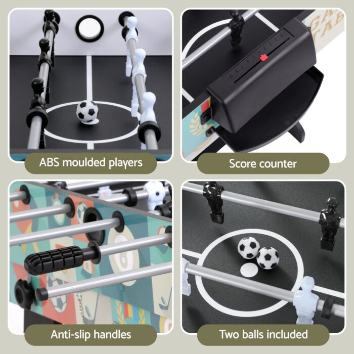 4-in-1 Soccer Table Foldable Game Foosball Table Tennis Pool Hockey - Image 4