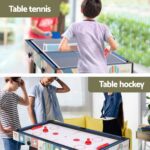 4-in-1 Soccer Table Foldable Game Foosball Table Tennis Pool Hockey - Image 5