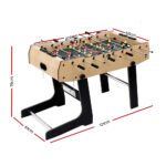 4FT Soccer Table Foosball Football Game Home Family Party Gift Playroom Foldable - Image 2
