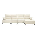 Oikiture 5 Seater Modular Sofa Chenille Couch Armrest Ottoman Set - Image 3