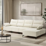 Oikiture 5 Seater Modular Sofa Chenille Couch Armrest Ottoman Set - Image 6