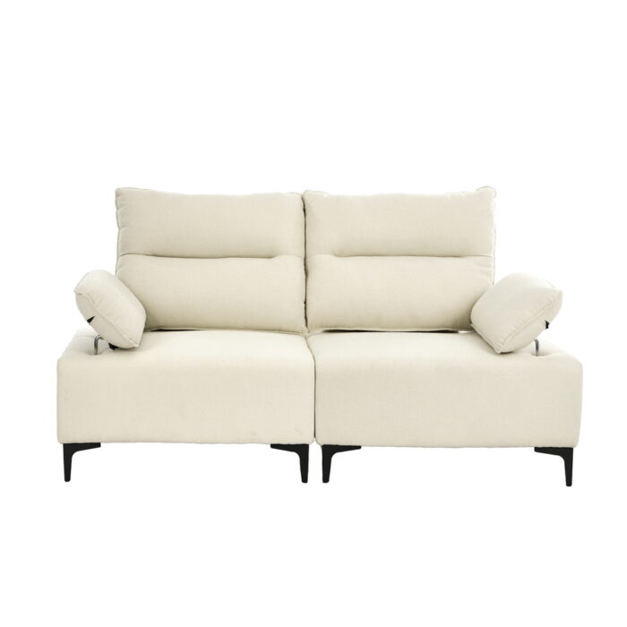 Oikiture 2 Seater Love Seat Couch Sofa Lounge Side Pocket Armrest - Image 8