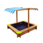 Mazam Sandpit Kids Toy Sandbox with Canopy 95 x 95 x 95cm
