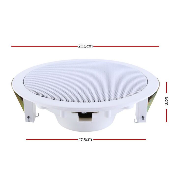 2 x 6" In Ceiling Speakers Home 80W Speaker Theatre Stereo Outdoor Multi Room - Image 2