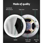 2 x 6" In Ceiling Speakers Home 80W Speaker Theatre Stereo Outdoor Multi Room - Image 5