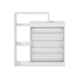 Oikiture Shoe Cabinet Storage 2 Doors with Display Shelves White - Image 6