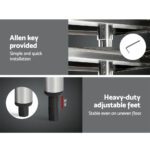 Cefito 610x610mm Stainless Steel Kitchen Bench with Wheels 430 - Image 5