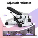 Everfit Mini Stepper with Resistance Rope Aerobic for Exercise Compact Home Workout White - Image 4