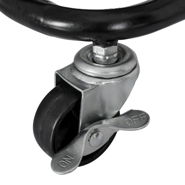 Artiss Storage Trolley Kitchen Cart 3 Tiers Rack Shelf Organiser Wheels Black - Image 4