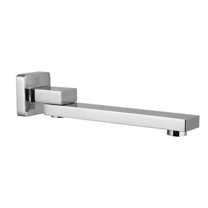Cefito Bathroom Mixer Spout Wall Bath Tap Square Swivel Bathtub Chrome - Image 3