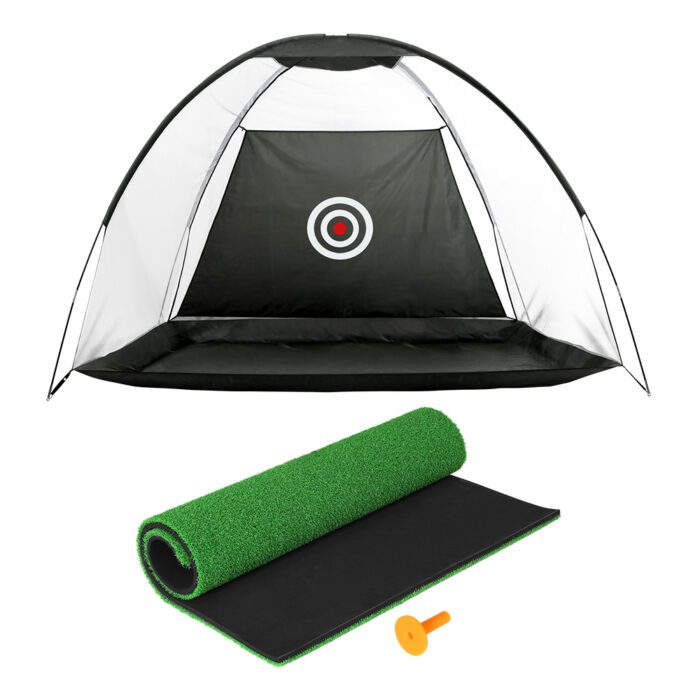 Everfit 3M Golf Practice Net And Training Mat Set Driving Target Black - Image 3