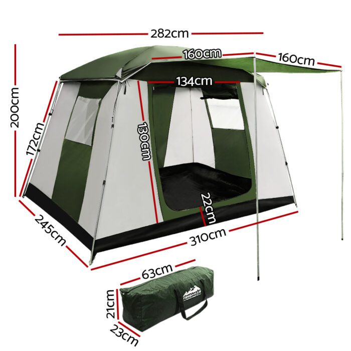 Weisshorn Family Camping Tent 6 Person Hiking Beach Tents Dome Shelter - Image 2