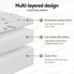 Giselle Mattress Topper 11cm Pillowtop toppers Bamboo Double - Image 6