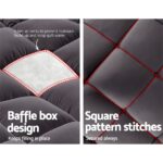 Giselle Bedding Mattress Topper Pillowtop Bamboo Charcoal Queen - Image 6